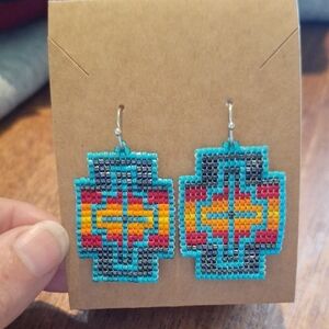 Handcrafted Beaded Earrings - Multicolor